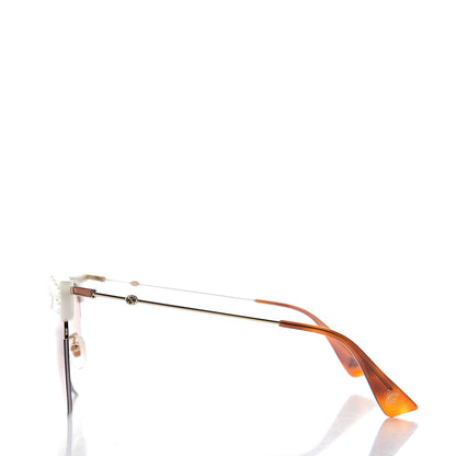 Gucci Pearl Cat Eye Sunglasses GG0212S White 3 of 8