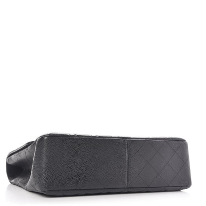 Chanel Caviar Quilted Jumbo Single Flap Black 4 of 10