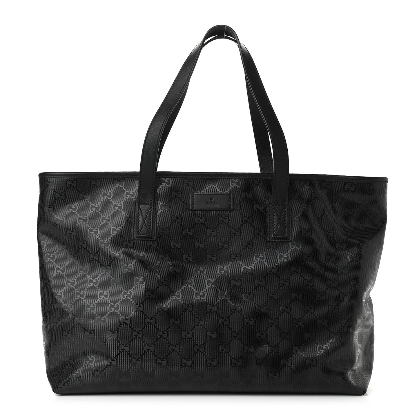 Imprime Monogram Medium Zippered Shopping Tote Black