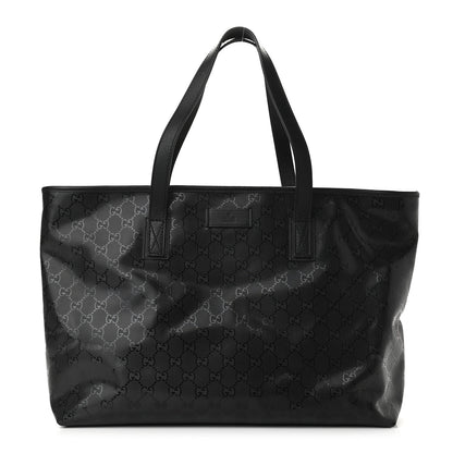 Gucci Imprime Monogram Medium Zippered Shopping Tote Black 1 of 8