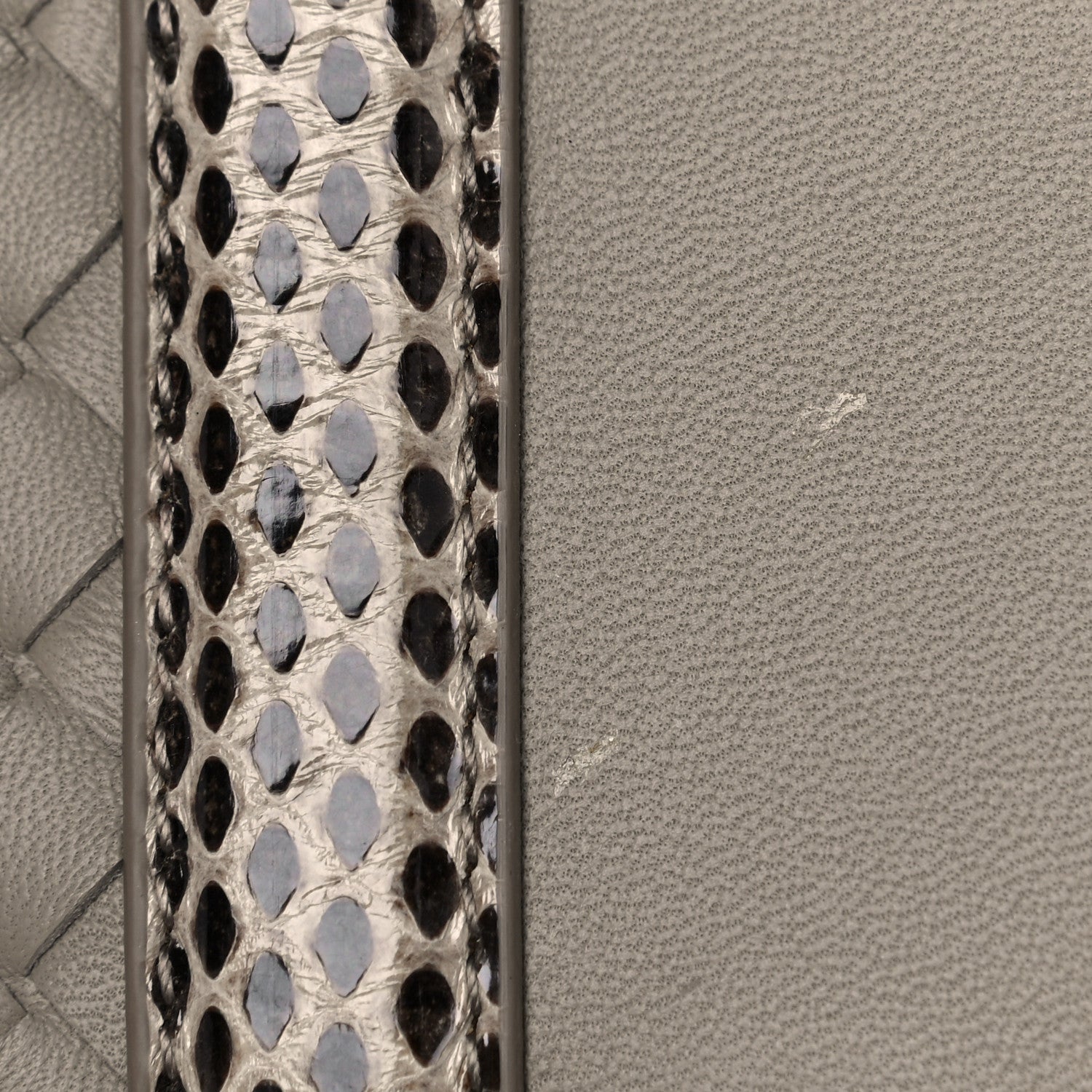 Bottega Veneta Nappa Intrecciato Snakeskin Small Flow Wave Tote Mink 12 of 18