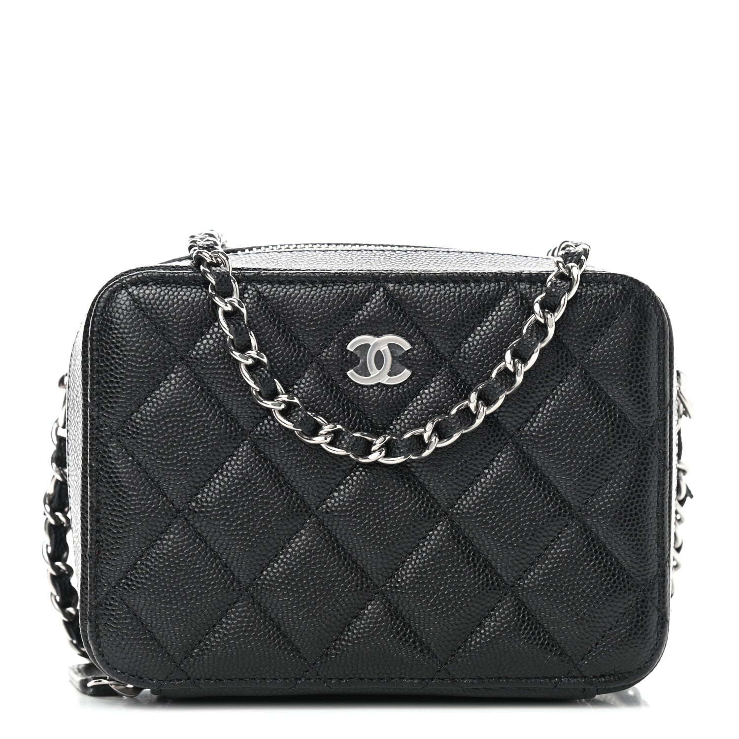 Chanel Caviar Quilted CC Vanity Case With Chain Black 1 of 9