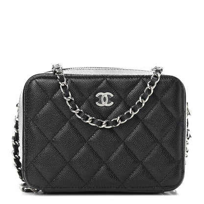 Chanel Caviar Quilted CC Vanity Case With Chain Black 1 of 9