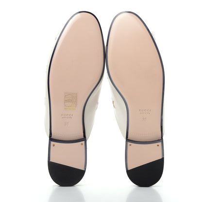 Gucci Goatskin Bee Star Embroidered Womens Princetown Slippers 38 Mystic White 6 of 11