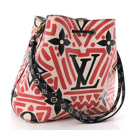 Louis Vuitton Monogram Giant Crafty NeoNoe MM Creme Rouge Black 3 of 12