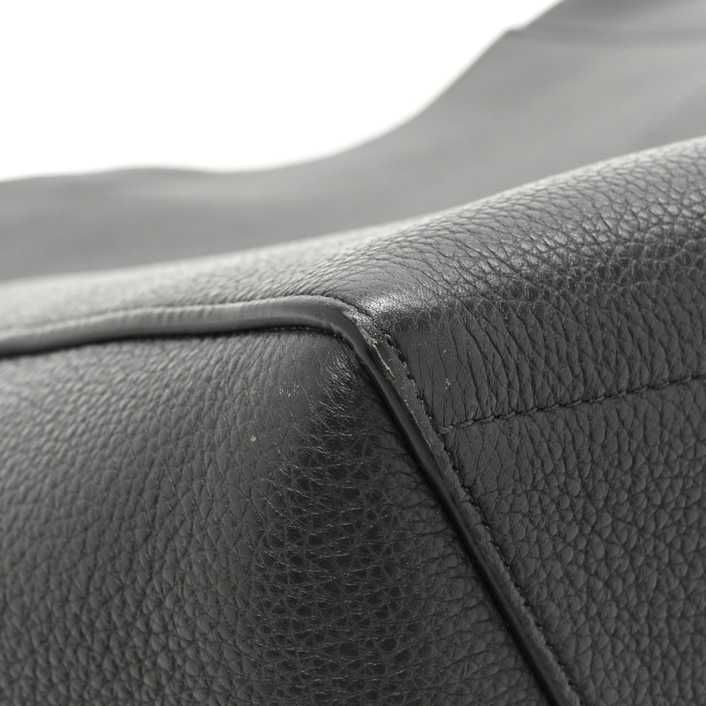 Soft Grained Calfskin Sangle Bucket Bag Anthracite