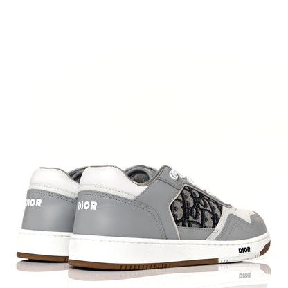 Christian Dior Smooth Calfskin Jacquard Oblique Mens B27 Low Top Sneakers 39 Beige Blue 4 of 10
