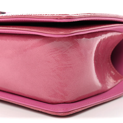 Chanel Patent Tweed Medium Boy Flap Fuchsia 10 of 11