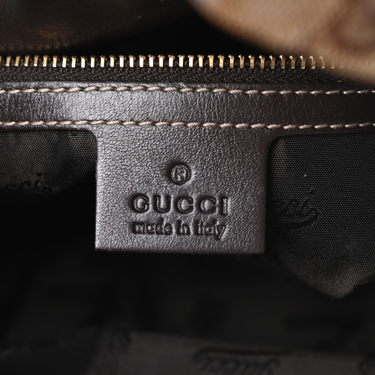 Gucci Crystal Monogram Small Hysteria Tote Dark Brown 6 of 13