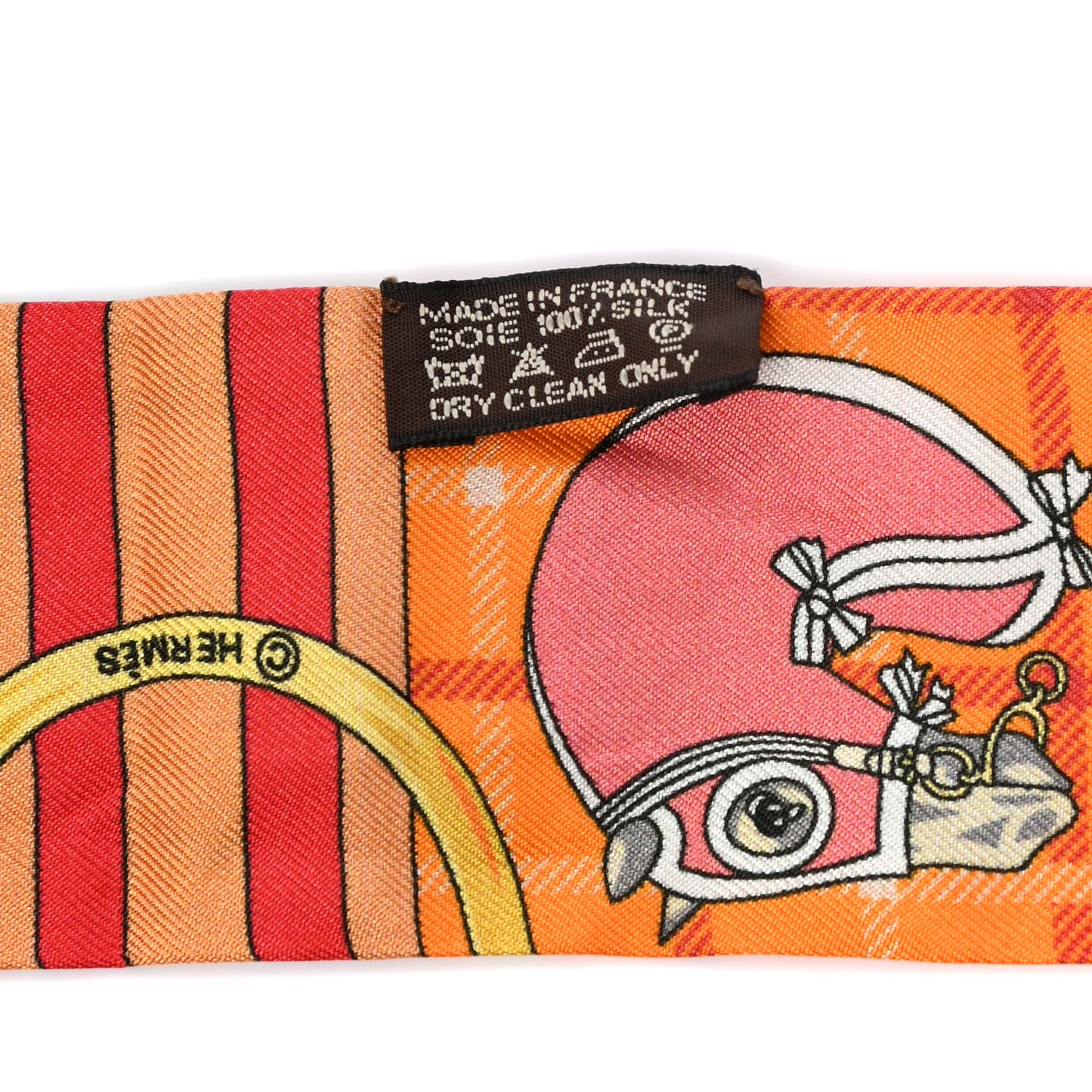 Silk Tatersale Twilly Rouge Orange Jaune D'Or