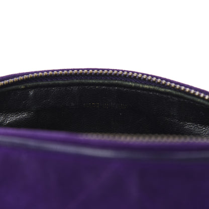 Chanel Suede Quilted Small Tassel Shoulder Bag Purple 9 of 11