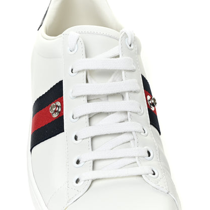 Gucci Calfskin Ayers Blind For Love Embroidered Womens Ace Sneakers 38 White 12 of 15