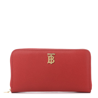 Burberry London Calfskin TB Zip Around Wallet Red 1 of 7