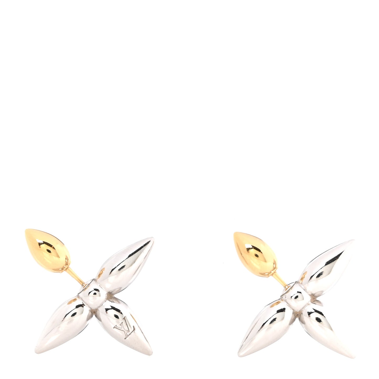 Metal Louisette Earrings Silver Gold