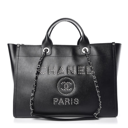 Chanel Caviar Medium Studded Deauville Tote Black 1 of 10