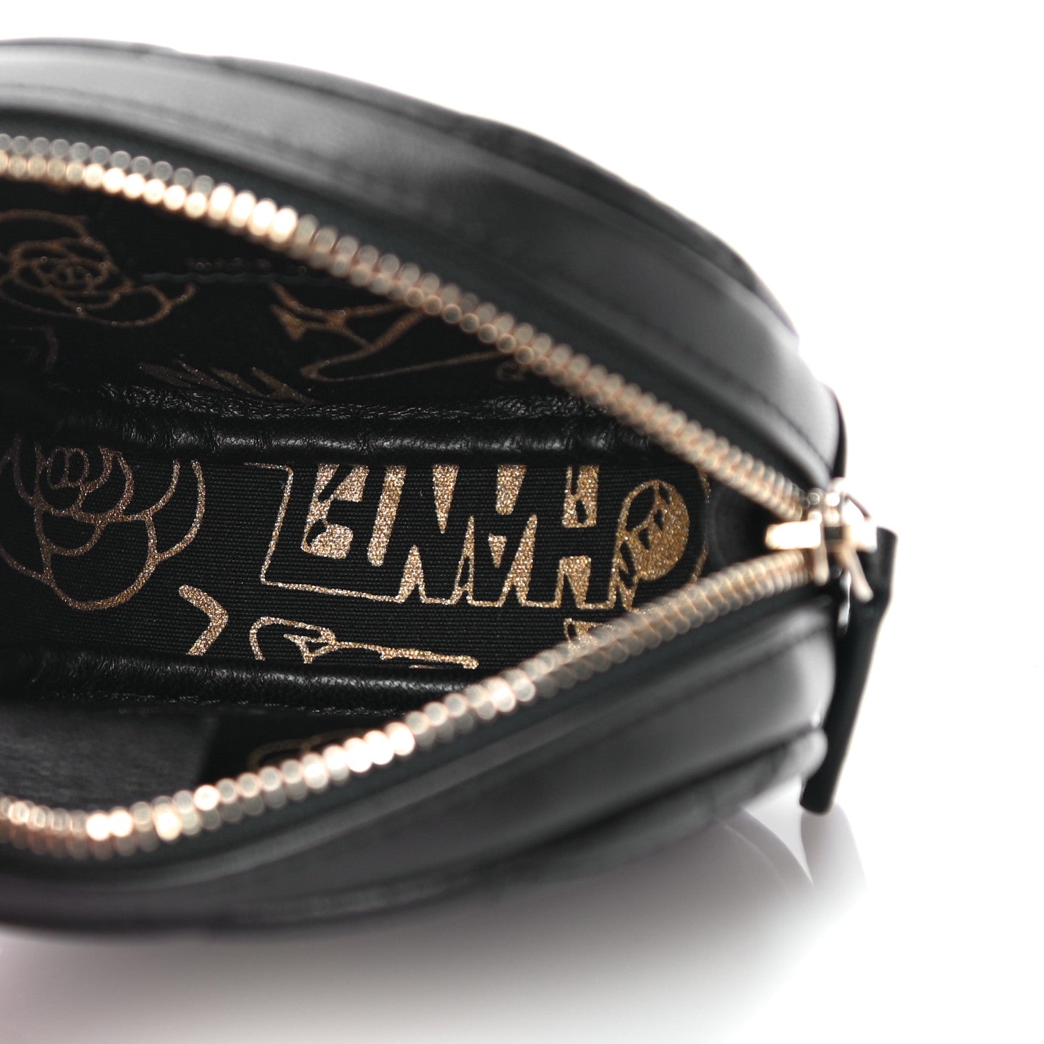 Chanel Lambskin Quilted Zip Around Classic Coin Purse Black 5 of 11