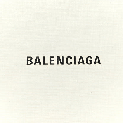 Balenciaga Squared Calfskin Logo Shopping Envelope Clutch White 8 of 11