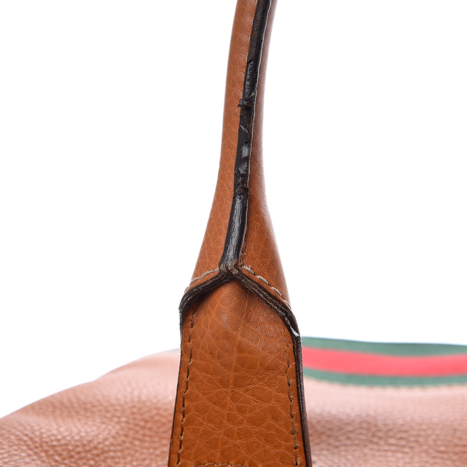 Gucci Calfskin Web Medium Heritage Tote Tan 8 of 25