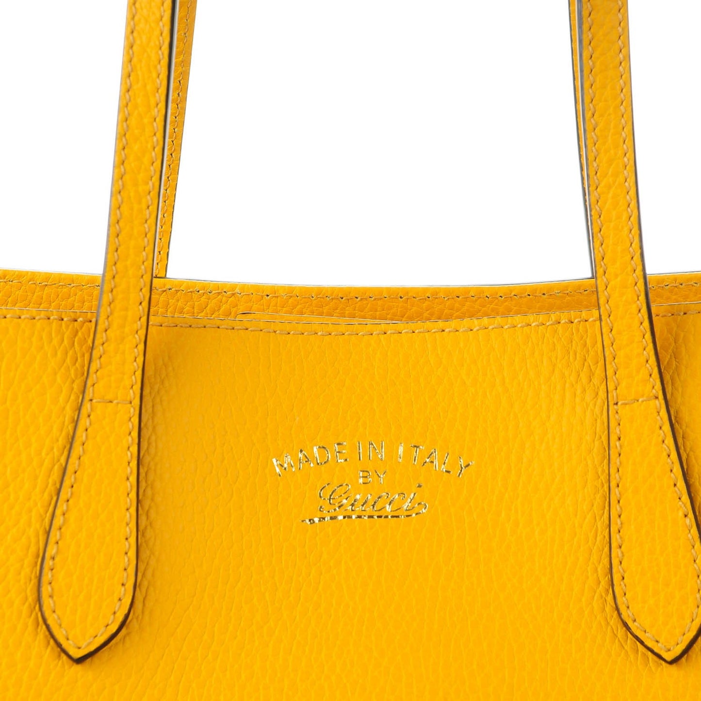 Dollar Calfskin Small Swing Tote Yellow