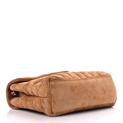 Saint Laurent Suede Calfskin Y Quilted Monogram Small Loulou Chain Satchel Cinnamon 4 of 18