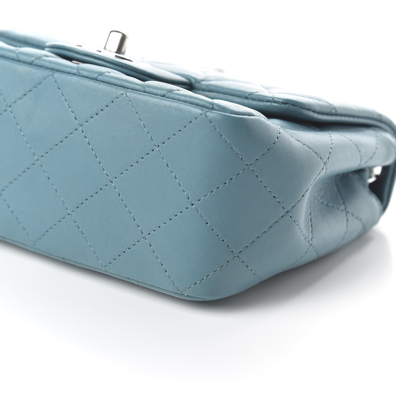 Chanel Lambskin Quilted Mini Square Flap Blue 7 of 10