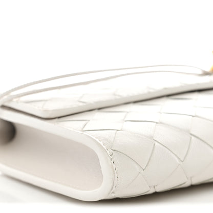 Bottega Veneta Nappa Intrecciato Long Andiamo Top Handle Clutch White 10 of 10