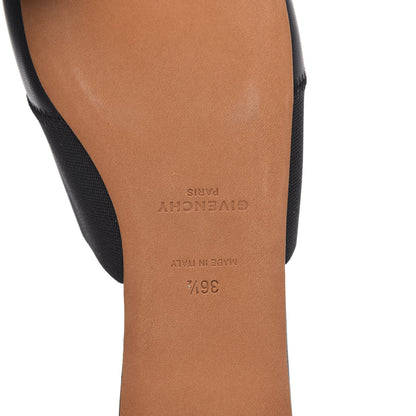 Givenchy Calfskin Bedford Logo Mule Slides 36.5 Black 7 of 8