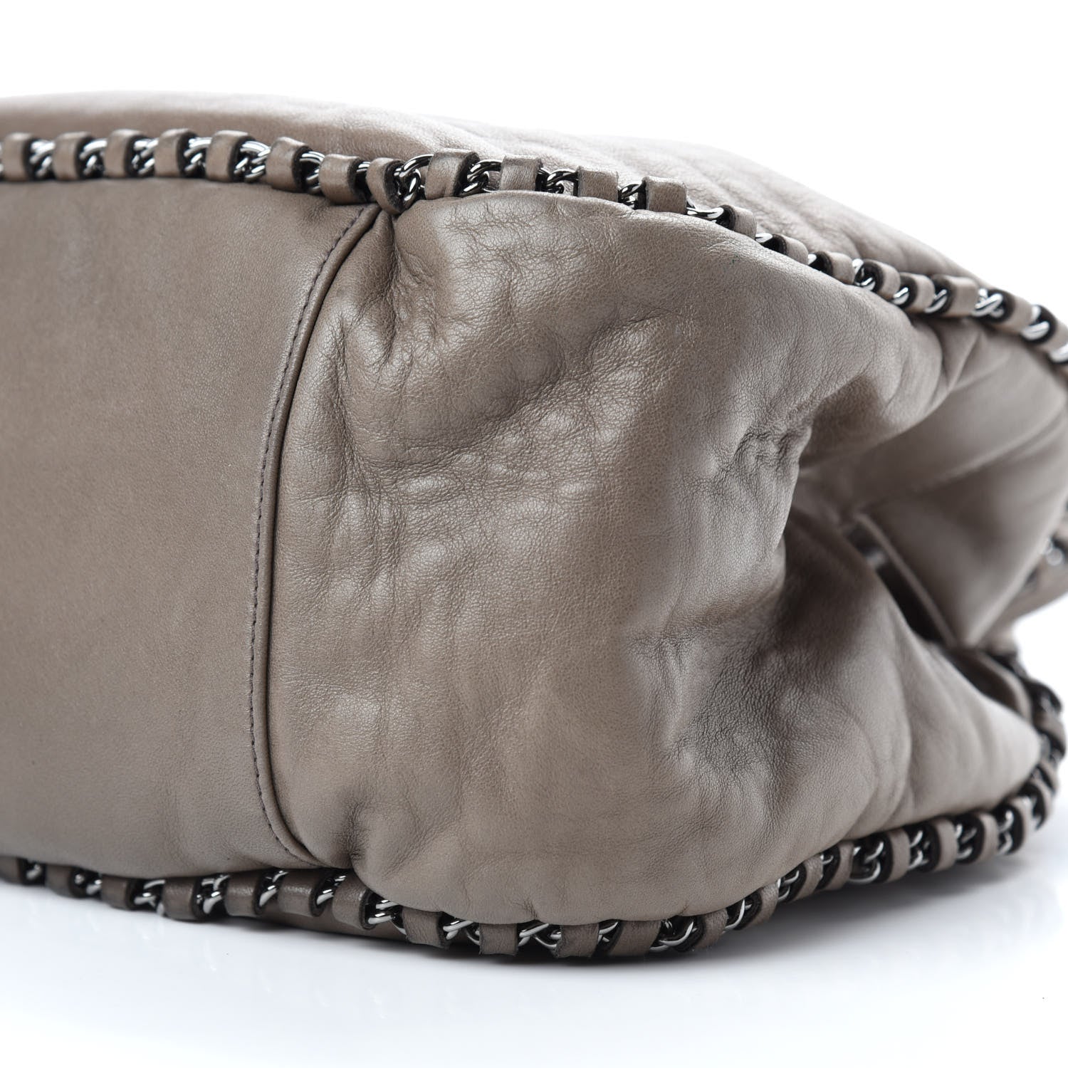 Chanel Lambskin Chain Hobo Grey 7 of 10