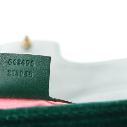 Gucci Velvet Matelasse Medium GG Marmont Shoulder Bag Emerald 10 of 10