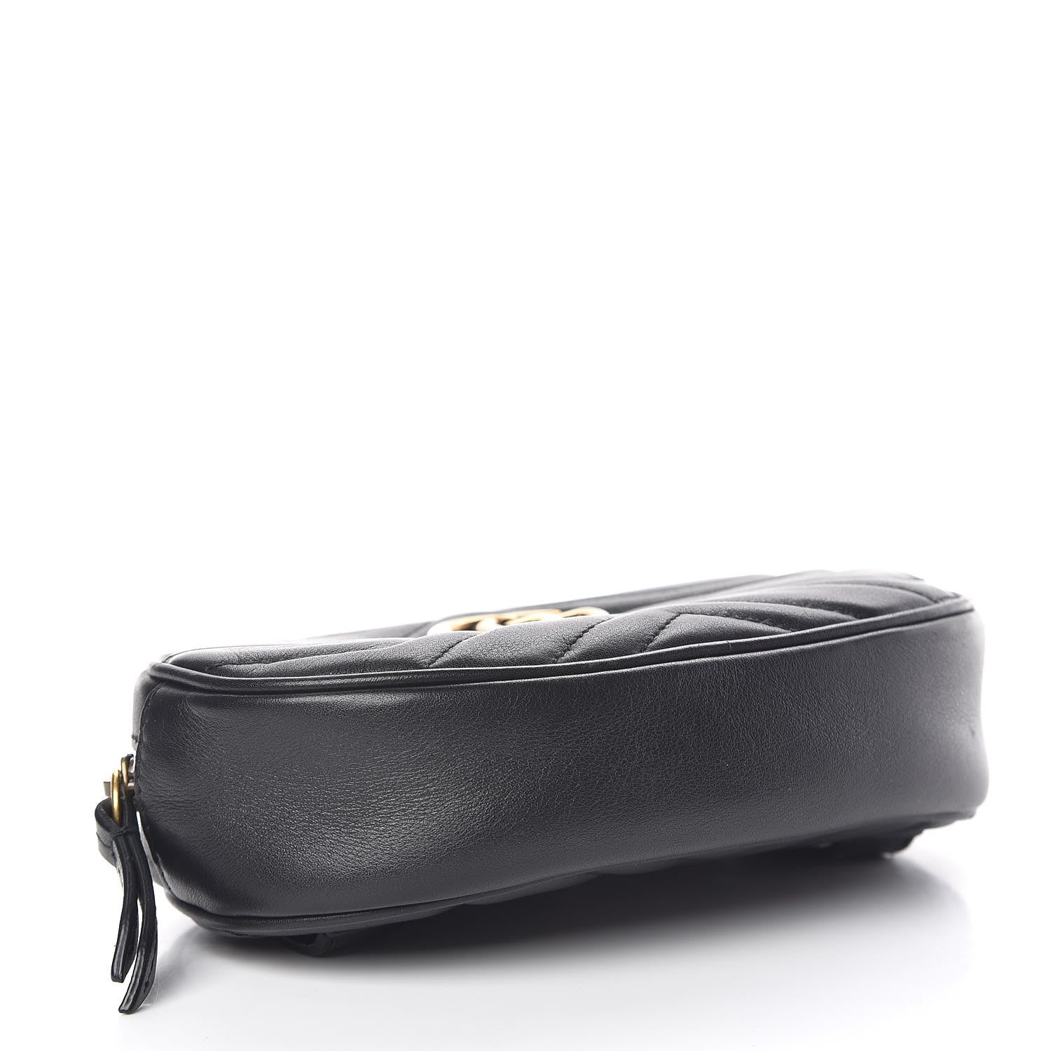 Gucci Calfskin Matelasse GG Marmont Belt Bag 85 34 Black 4 of 12