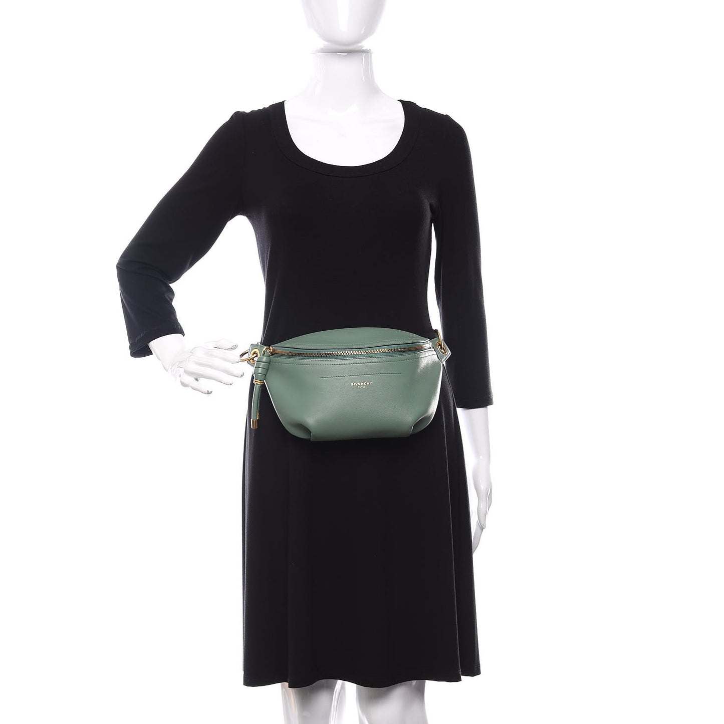 Calfskin Mini Whip Belt Bag Pistachio