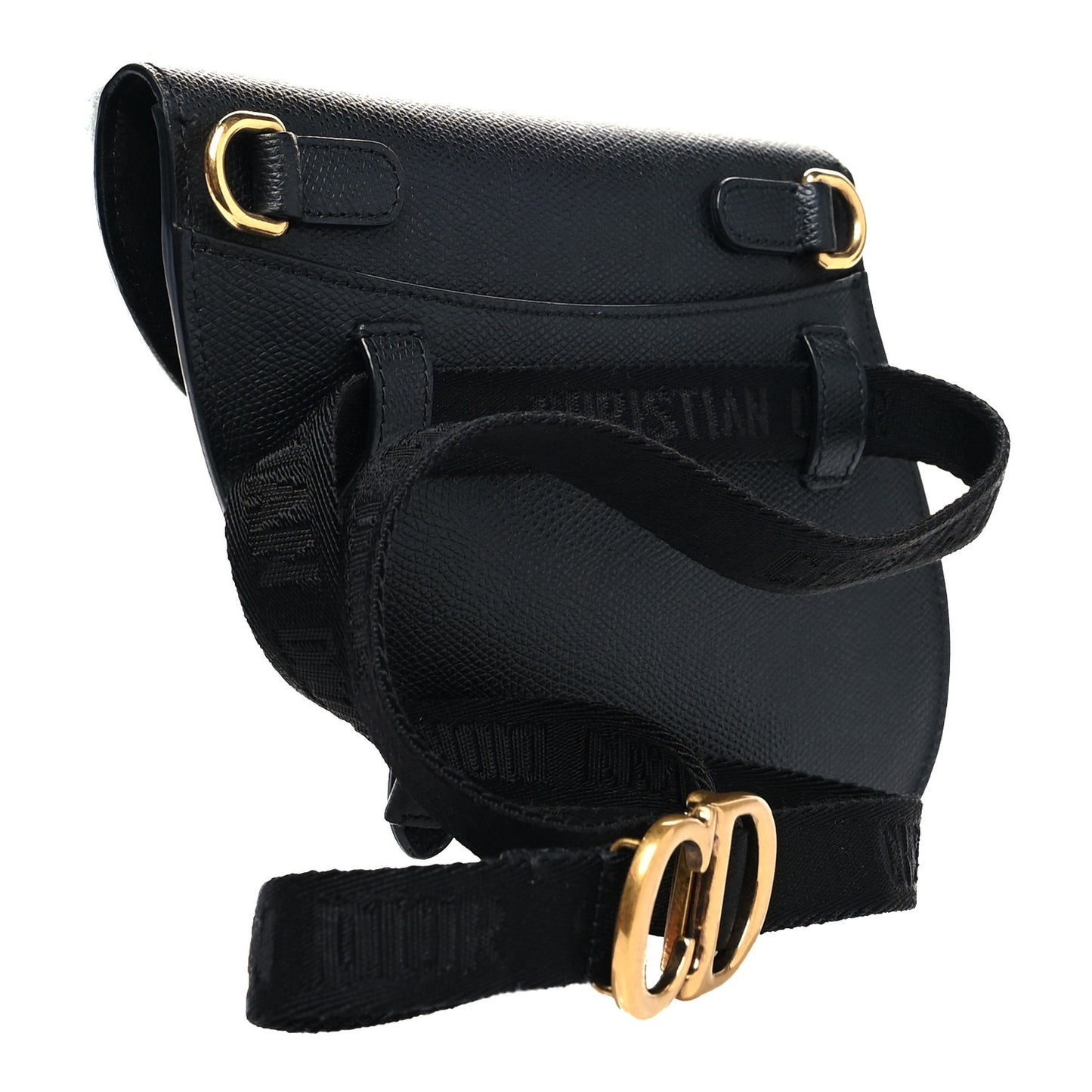 Calfskin Saddle Belt Bag Black