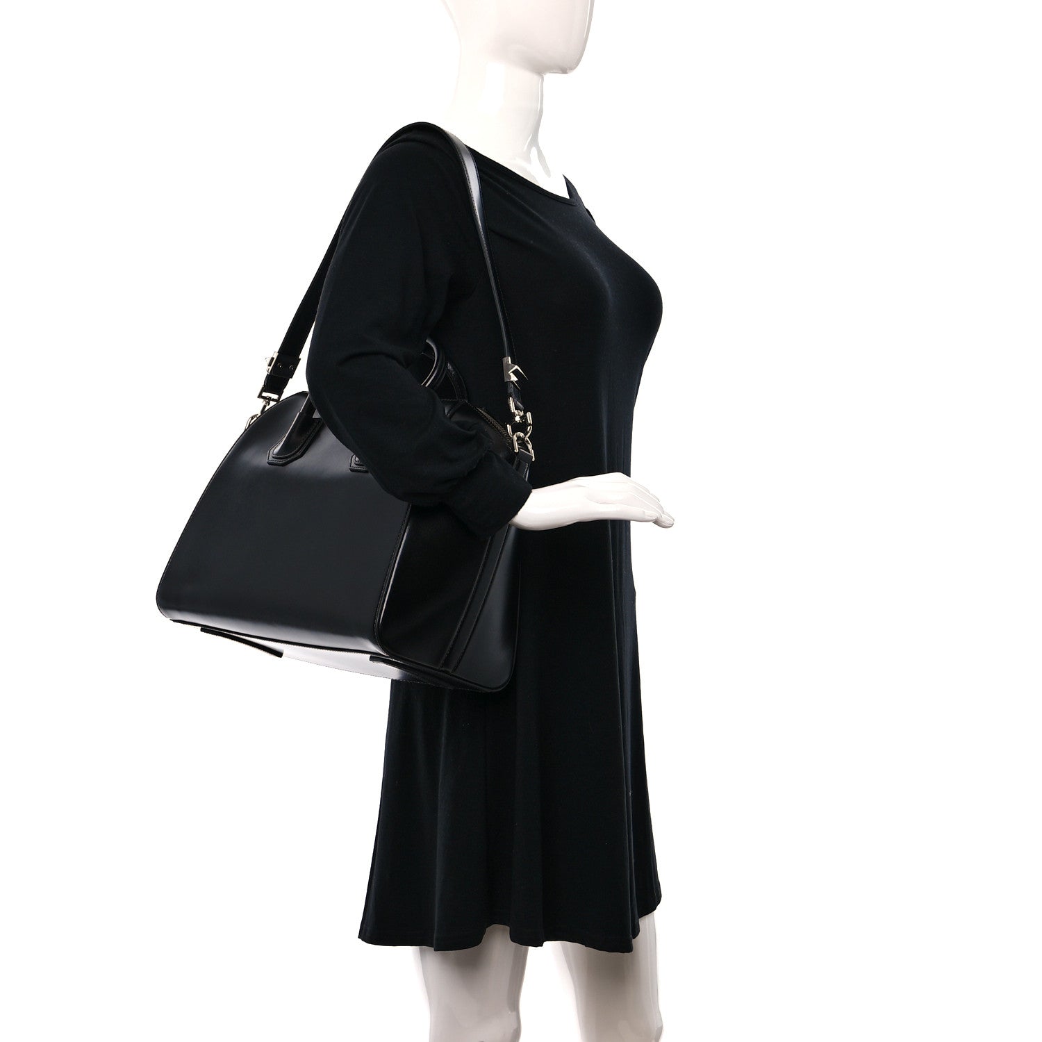 Givenchy Shiny Lord Calfskin Medium Antigona Black 2 of 9
