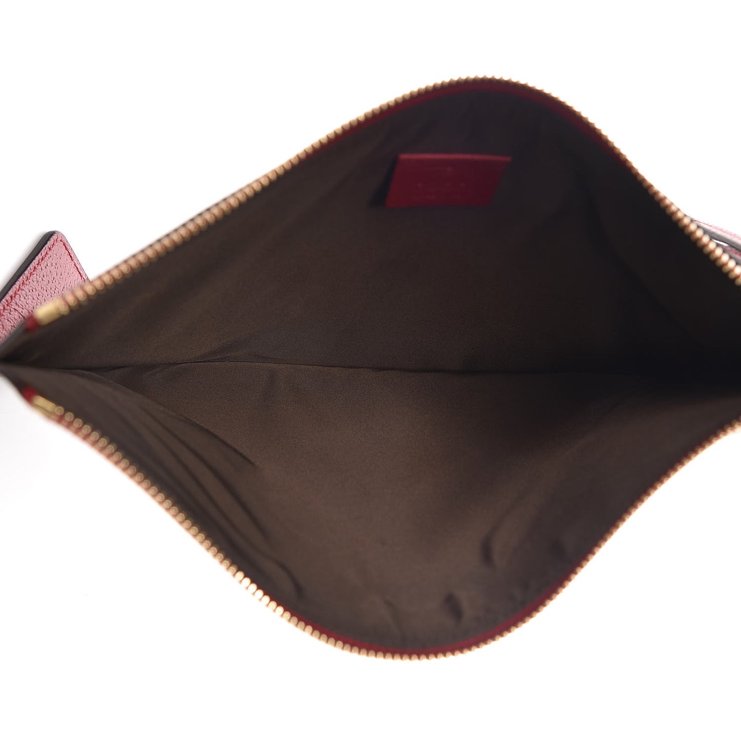 GG Supreme Monogram Tian Large Zip Pouch Beige Multicolor Red