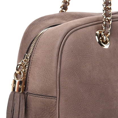 Gucci Vitello Range Medium Soho Bowler Grey Field 8 of 16