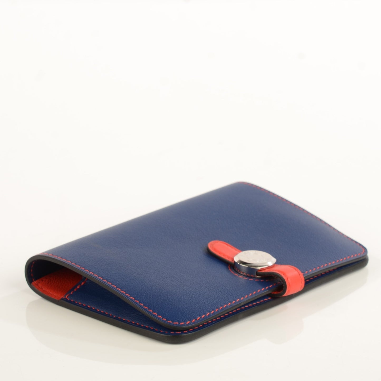 Evercolor Bi Color Compact Dogon Wallet Bleu Saphir Capucine