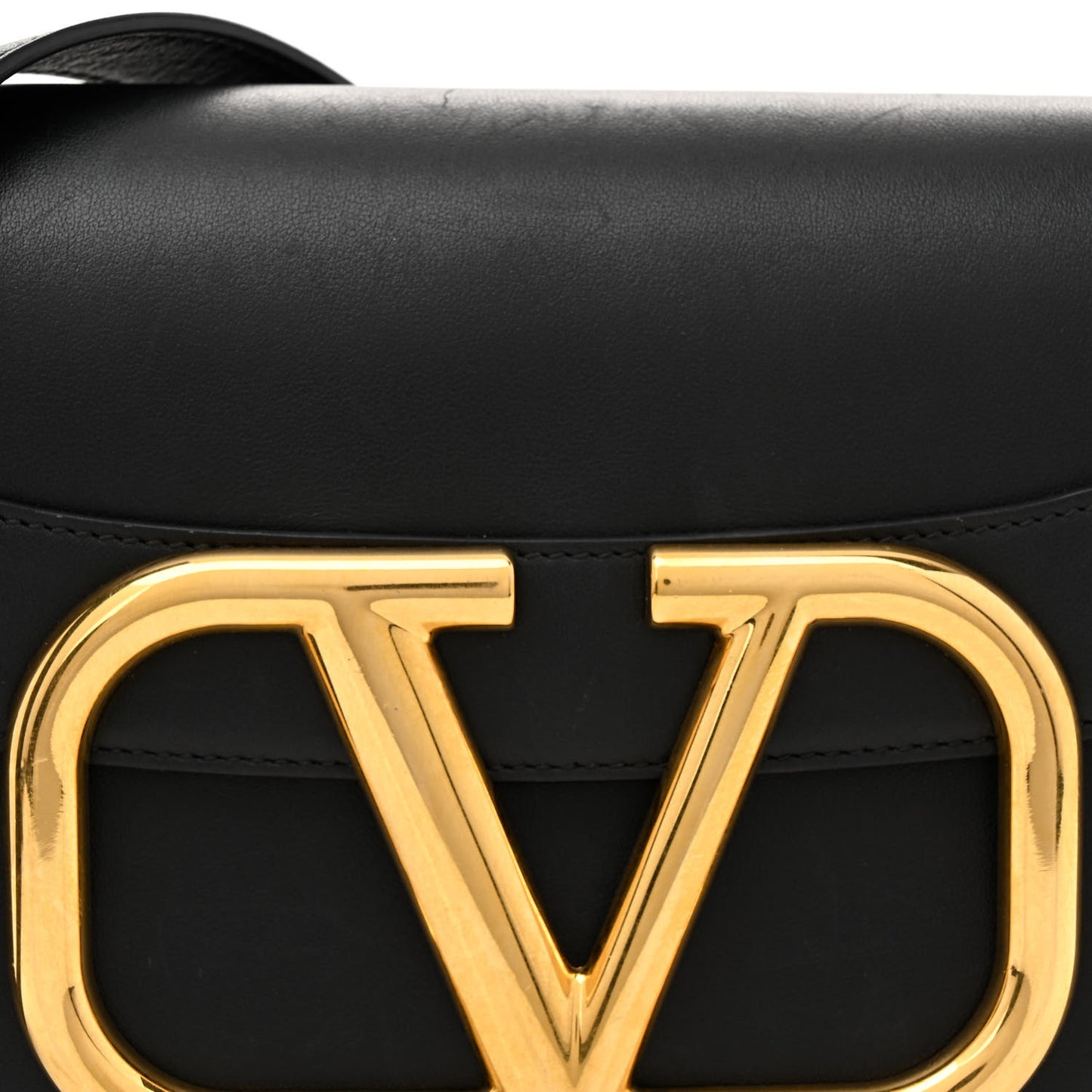 Smooth Calfskin Supervee Shoulder Bag Black