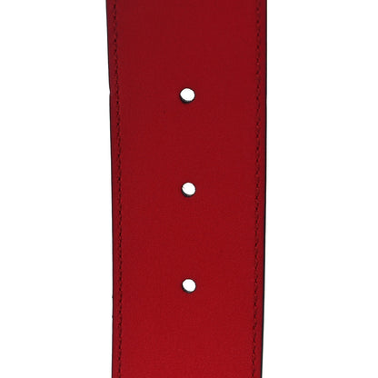 Gucci Moon Calfskin Torchon Double G 40mm Belt 80 32 Hibiscus Red 5 of 5