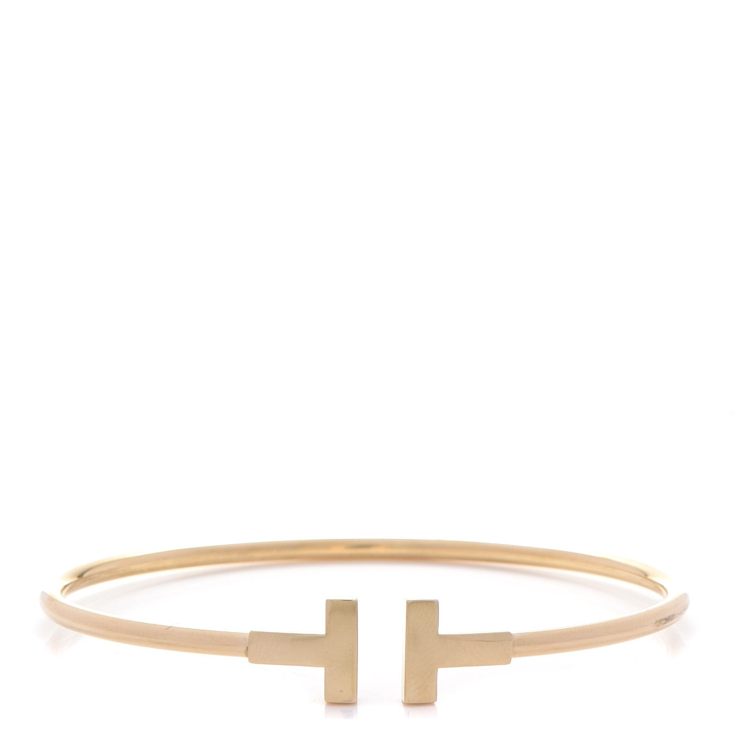Tiffany 18K Yellow Gold T Wire Bracelet 1 of 5