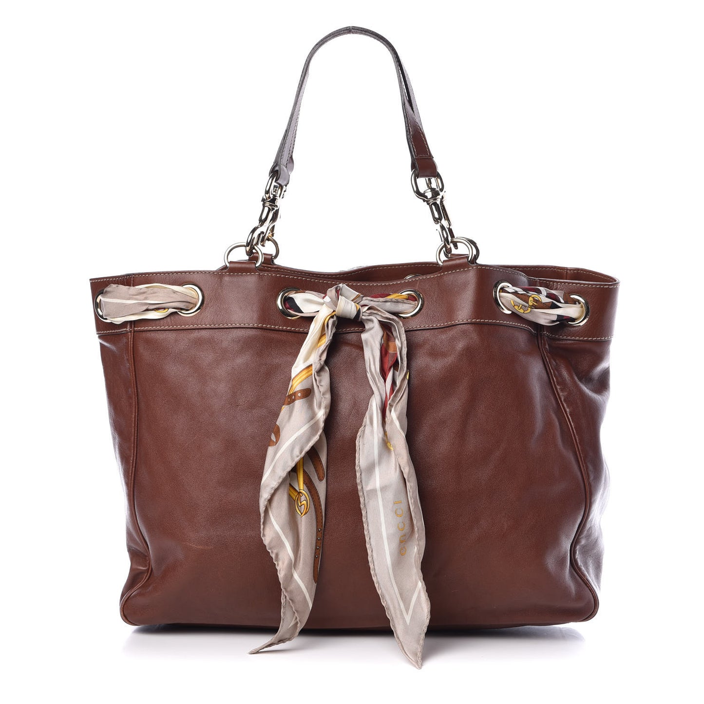 Calfskin Large Positano Tote Brown