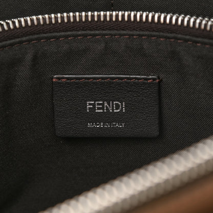 Fendi Vitello Dolce Bi-Color FF 1974 Embossed Medium By The Way Boston Bag Maya Black 6 of 11