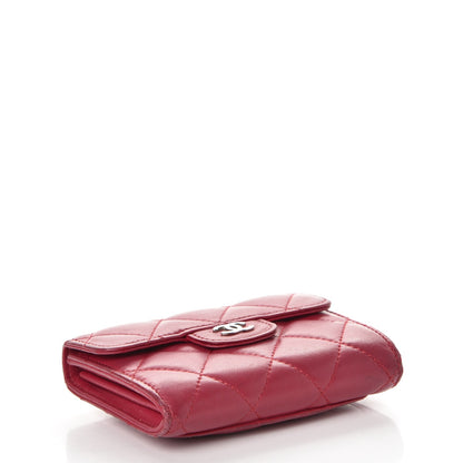Chanel Lambskin Quilted Coin Purse Fuchsia 4 of 11