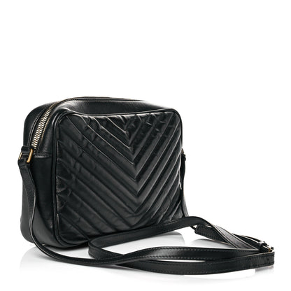 Saint Laurent Calfskin Matelasse Monogram Lou Camera Bag Black 3 of 10