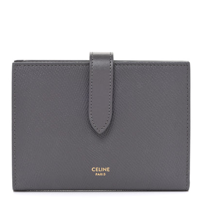 Celine Grained Calfskin Medium Multifunction Strap Wallet Grey 1 of 9