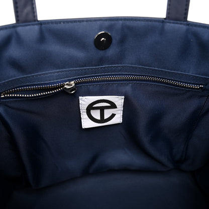 Telfar Vegan Leather Medium Shopping Bag Navy 6 of 9