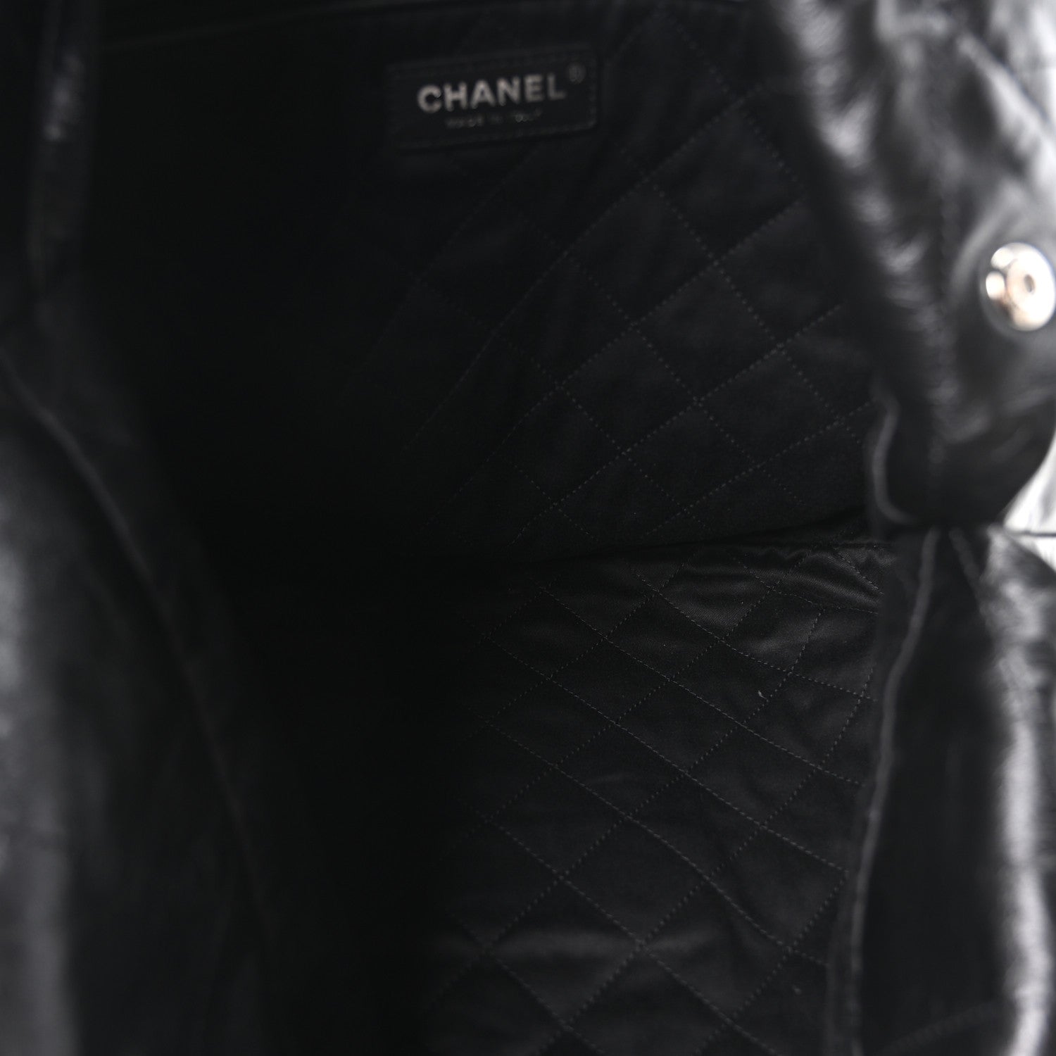 Chanel Shiny Calfskin Quilted Monochrome Small Chanel 22 Black 5 of 10