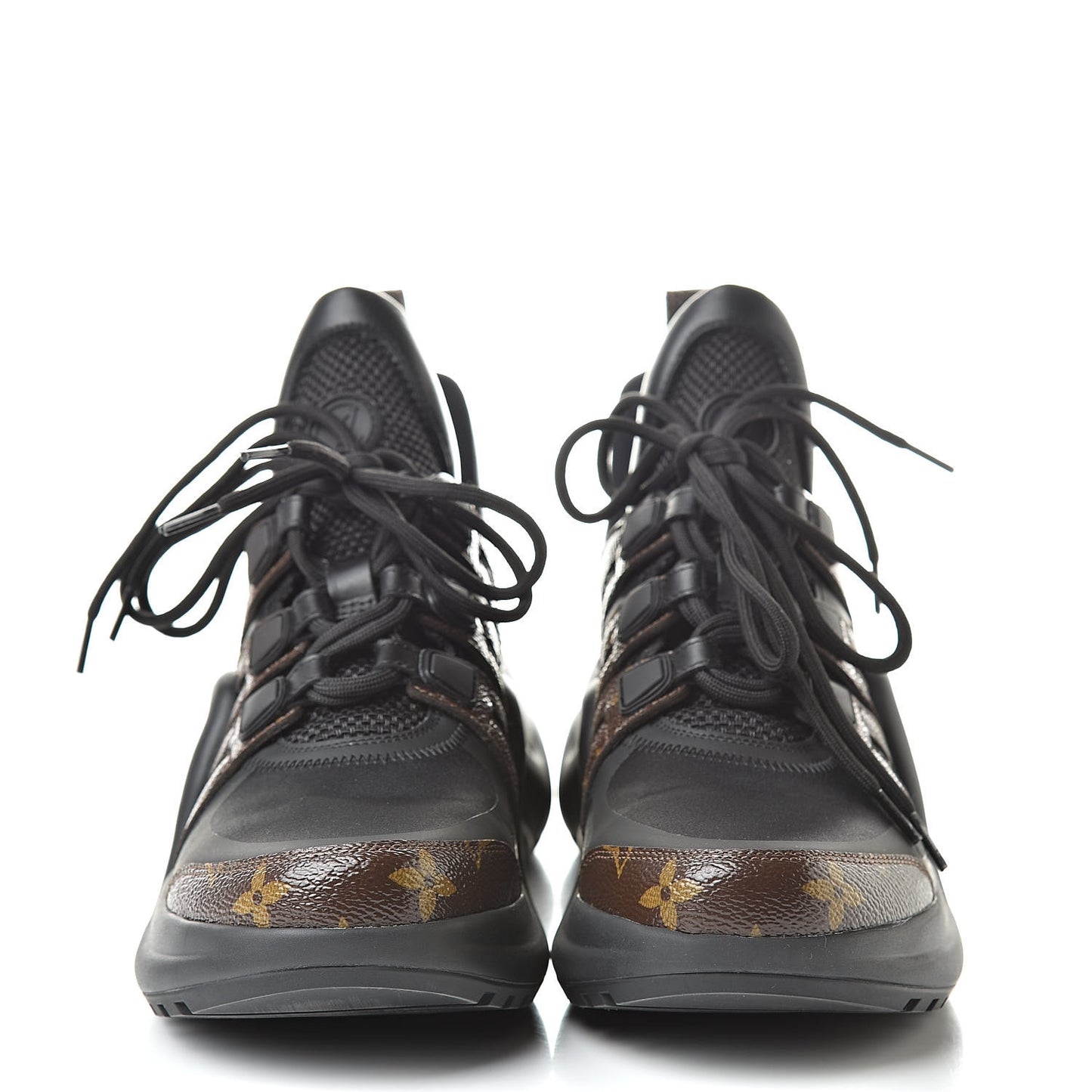 Calfskin Patent Monogram LV Archlight Sneakers 38 Black