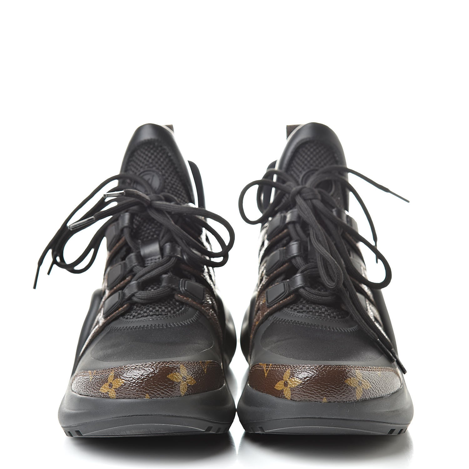 Louis Vuitton Calfskin Patent Monogram LV Archlight Sneakers 38 Black 2 of 8