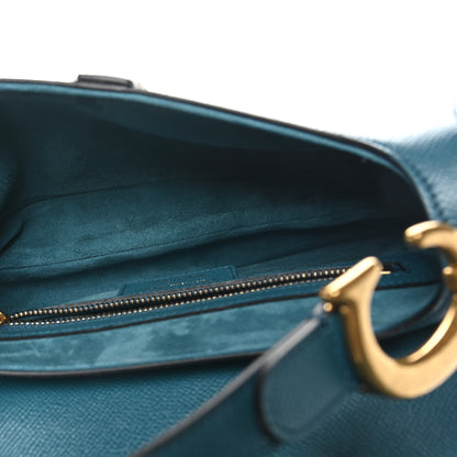 Christian Dior Grained Calfskin Saddle Bag Turquoise 5 of 10