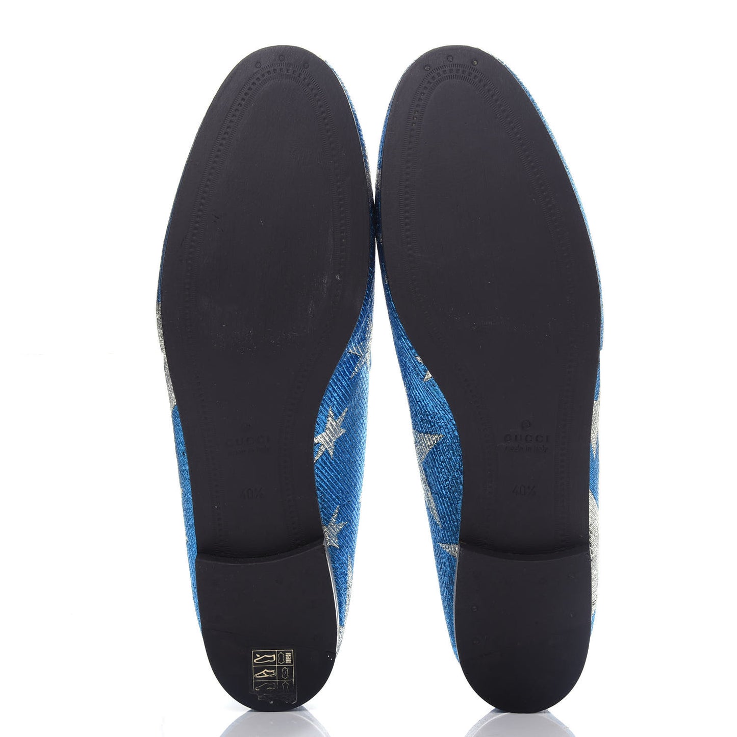 Lurex Calfskin Starry Sky Womens Jordaan Loafers 40.5 Bluette Silver